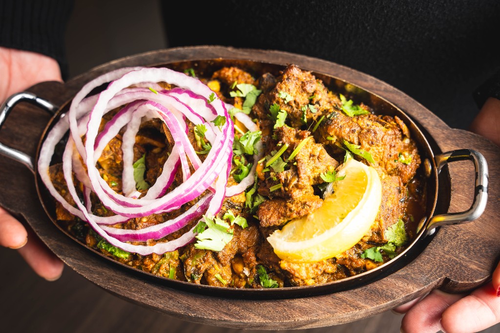 Curry served at a wedding reception