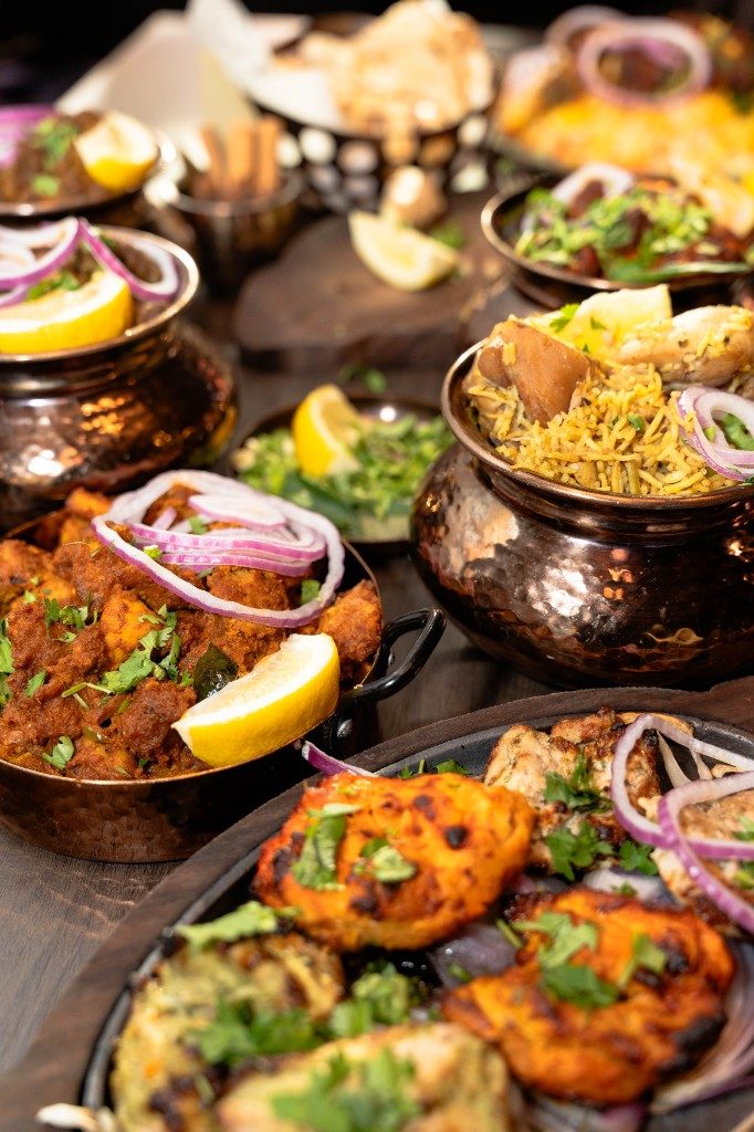Biryani, curry and tandoori at a live station