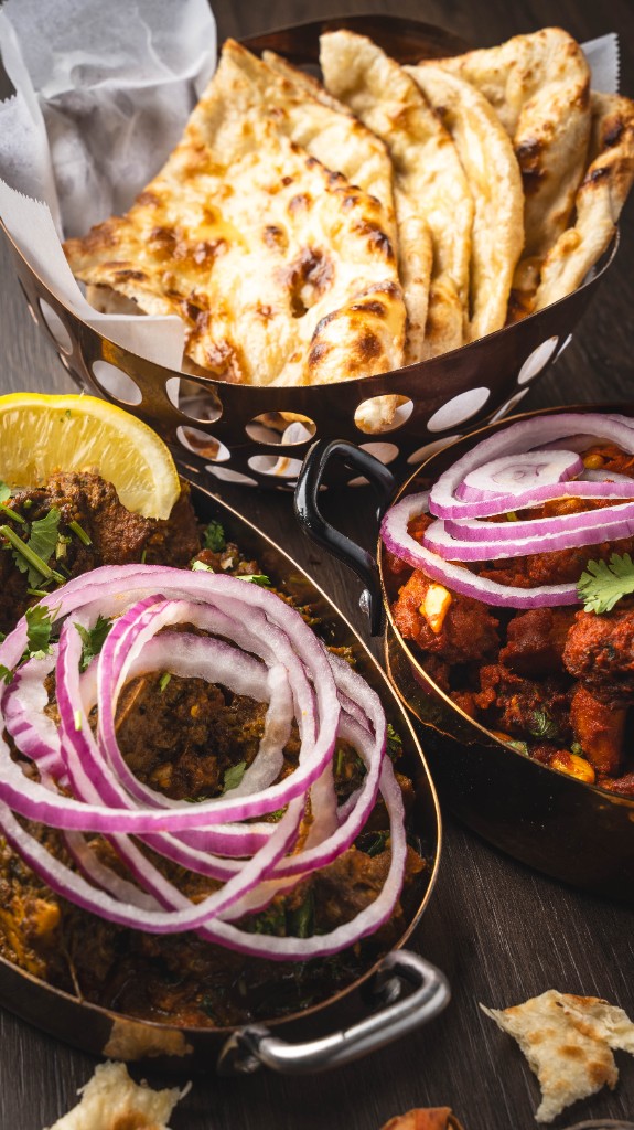 Bread basket with curries